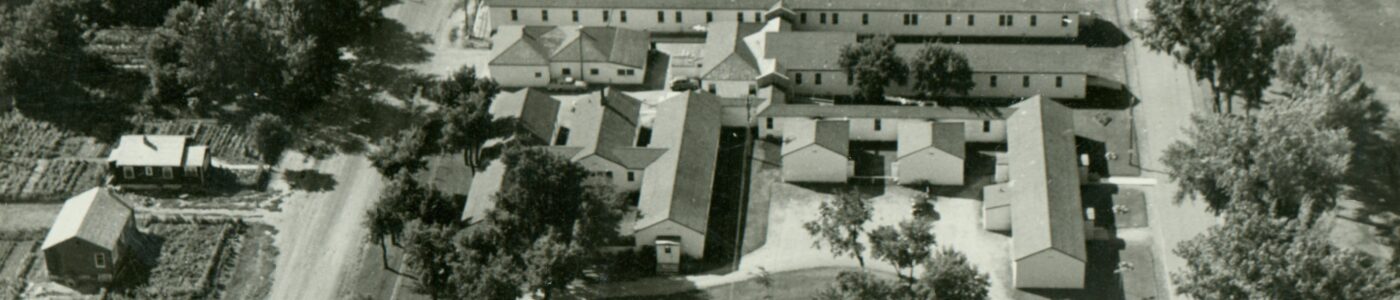 An aerial view of the Brandon Sanatorium.