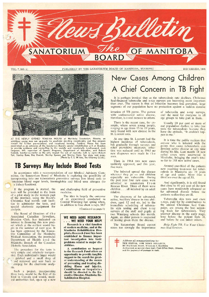 Image of cover: Sanatorium Board of Manitoba - News Bulletin - December 1965