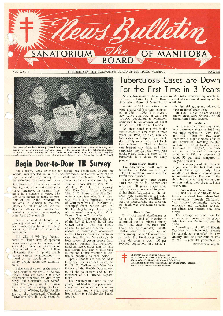 Image of cover: Sanatorium Board of Manitoba - News Bulletin - May 1965