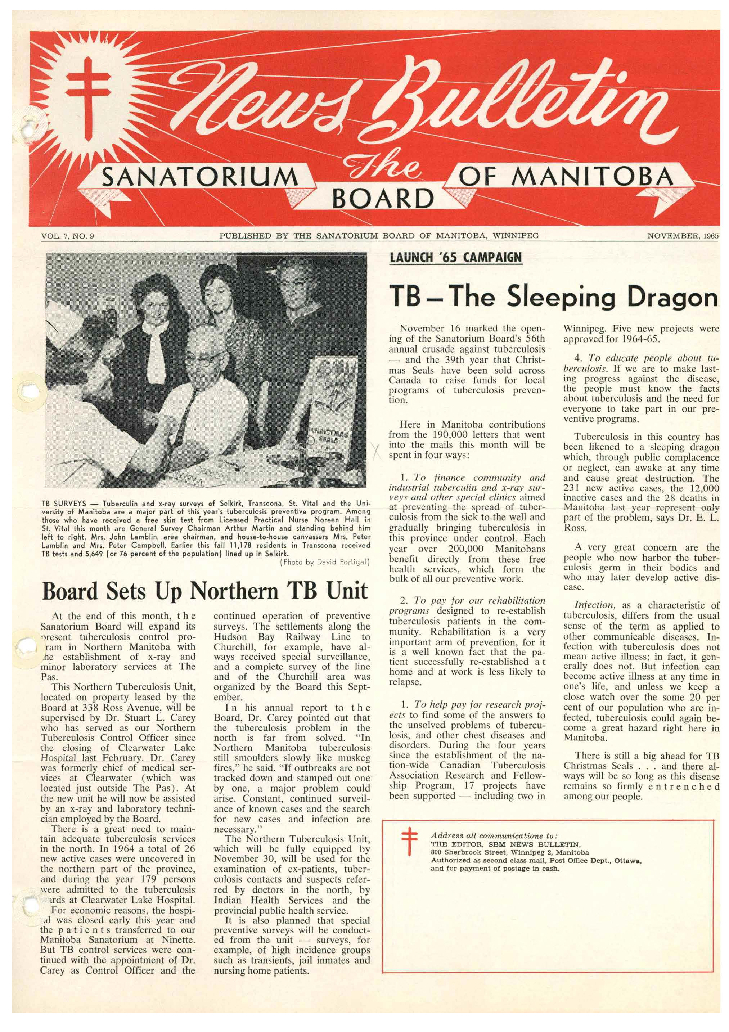 Image of cover: Sanatorium Board of Manitoba - News Bulletin - November 1965