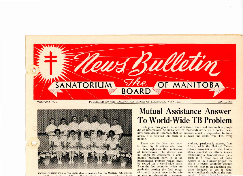Image of cover: Sanatorium Board of Manitoba - News Bulletin - April 1965