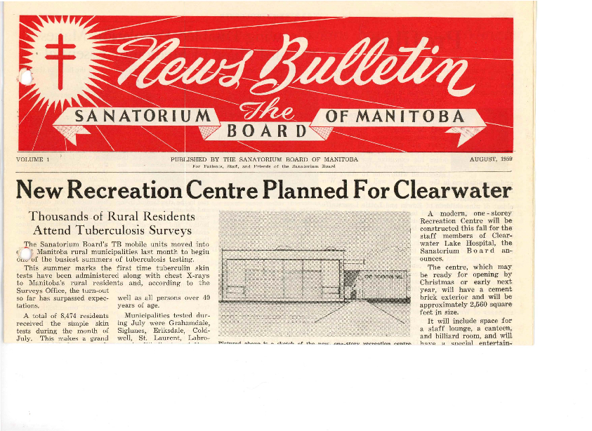 Image of cover: Sanatorium Board of Manitoba - News Bulletin - August 1959