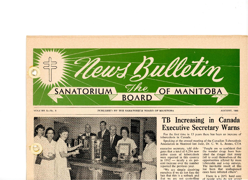 Image of cover: Sanatorium Board of Manitoba - News Bulletin - August 1963