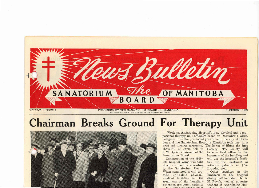 Image of cover: Sanatorium Board of Manitoba - News Bulletin - December 1959