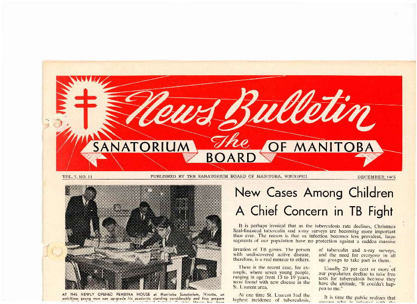 Image of cover: Sanatorium Board of Manitoba - News Bulletin - December 1965