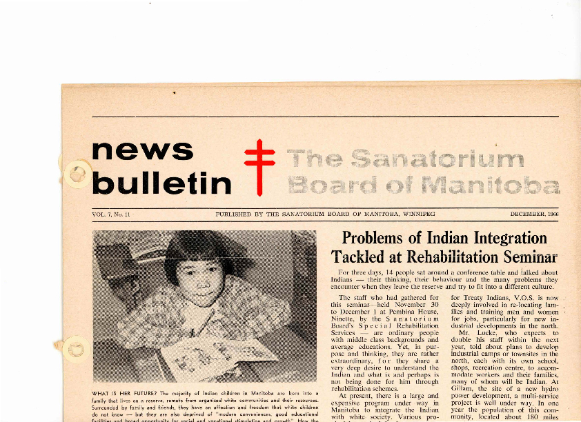 Image of cover: Sanatorium Board of Manitoba - News Bulletin - December 1966