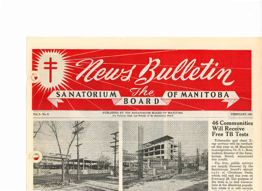 Image of cover: Sanatorium Board of Manitoba - News Bulletin - February 1961