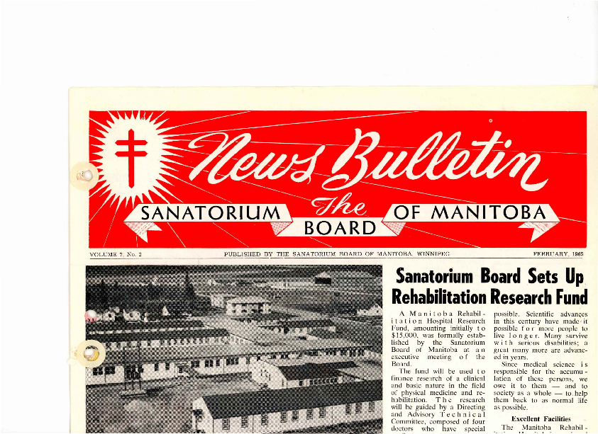 Image of cover: Sanatorium Board of Manitoba - News Bulletin - February 1965