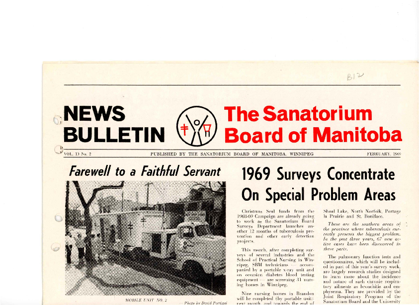 Image of cover: Sanatorium Board of Manitoba - News Bulletin - February 1969