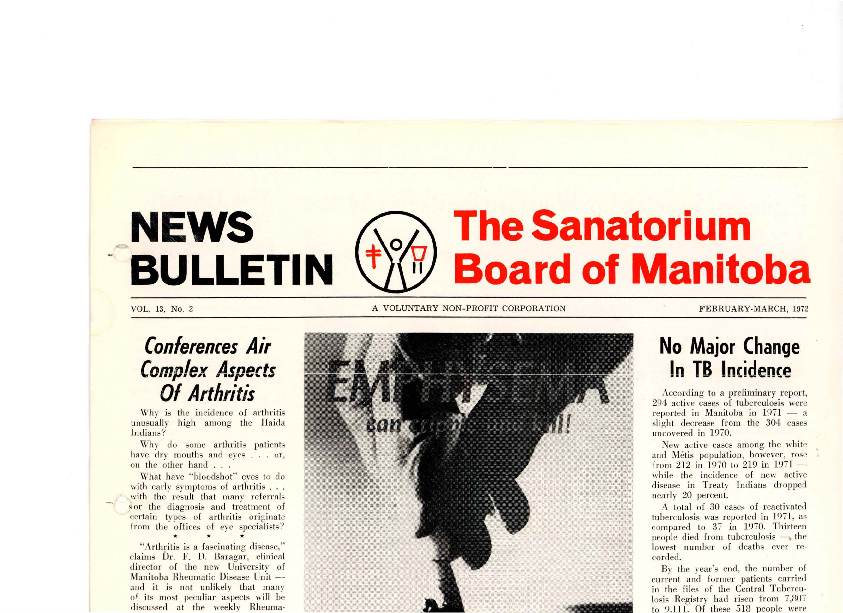 Image of cover: Sanatorium Board of Manitoba - News Bulletin - February-March 1972