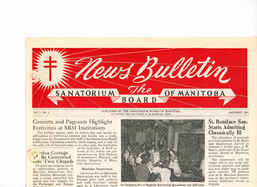 Image of cover: Sanatorium Board of Manitoba - News Bulletin - January 1961