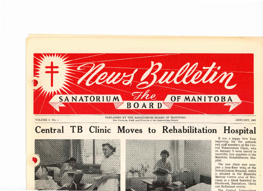 Image of cover: Sanatorium Board of Manitoba - News Bulletin - January 1962