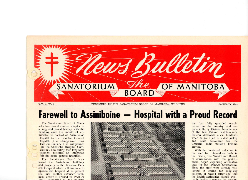 Image of cover: Sanatorium Board of Manitoba - News Bulletin - January 1966