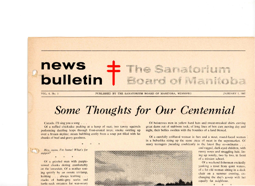 Image of cover: Sanatorium Board of Manitoba - News Bulletin - January 1967