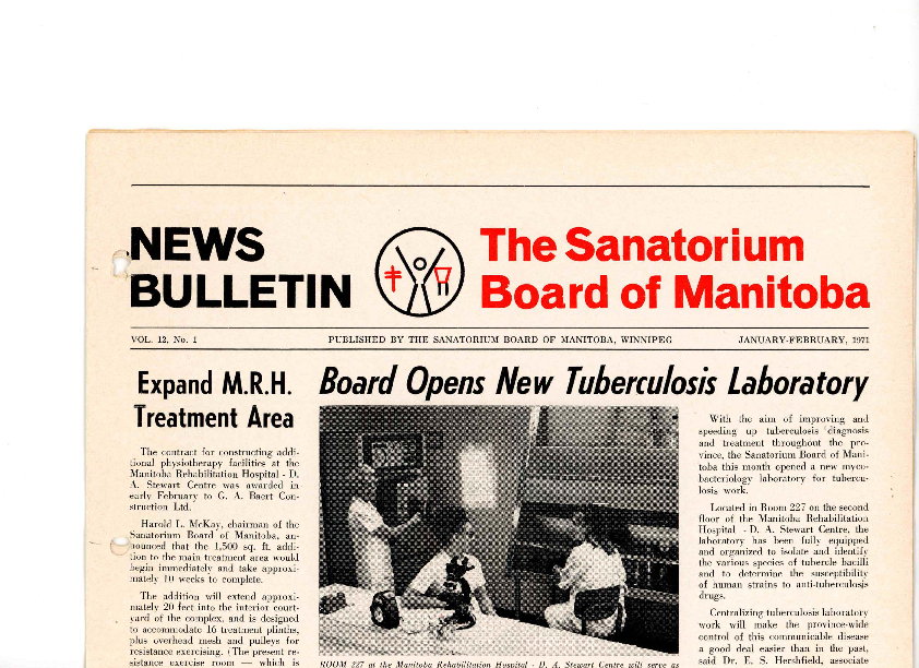 Image of cover: Sanatorium Board of Manitoba - News Bulletin - January-February 1971