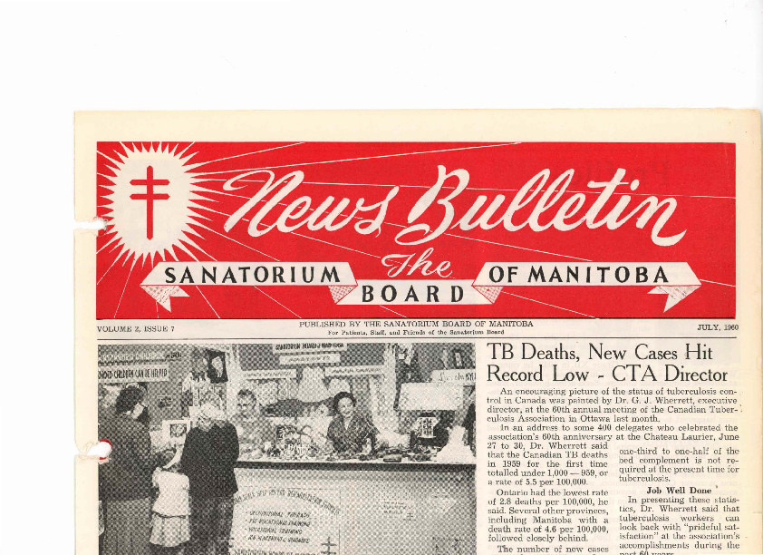 Image of cover: Sanatorium Board of Manitoba - News Bulletin - July 1960
