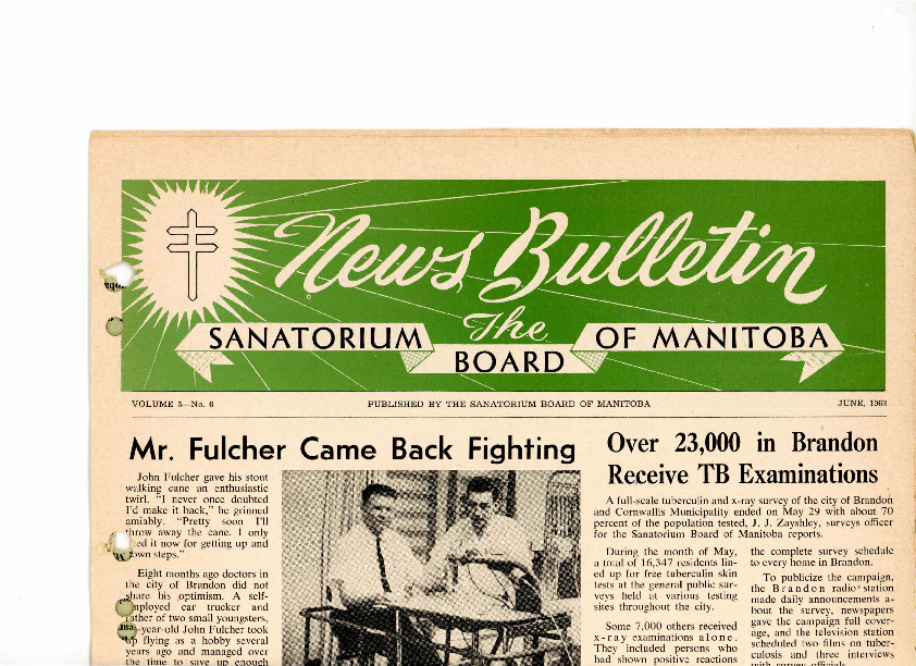 Image of cover: Sanatorium Board of Manitoba - News Bulletin - June 1963