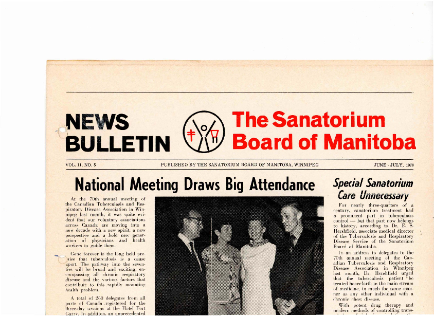 Image of cover: Sanatorium Board of Manitoba - News Bulletin - June-July 1970