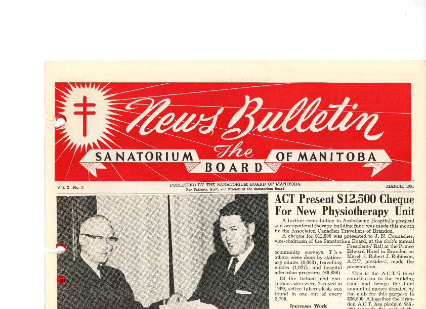 Image of cover: Sanatorium Board of Manitoba - News bulletin - March 1961