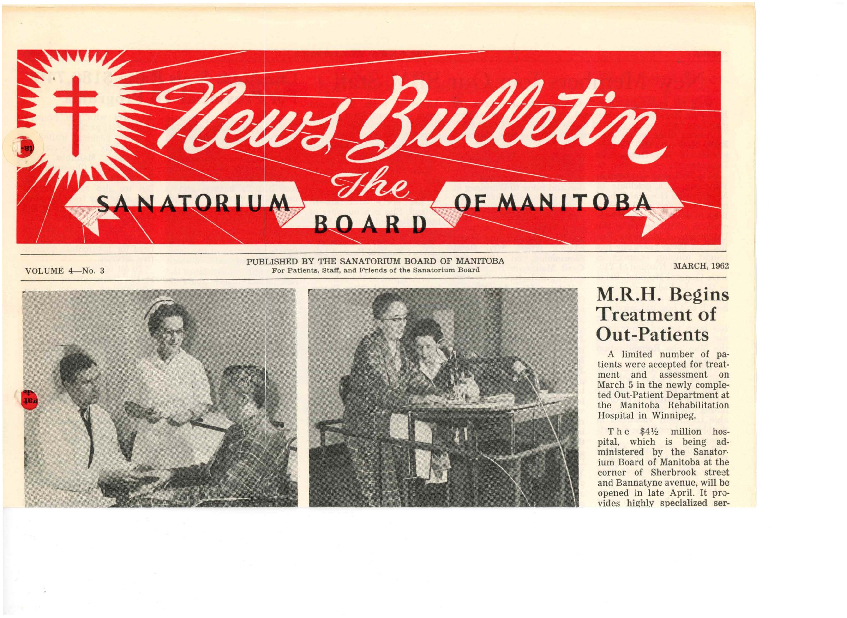 Image of cover: Sanatorium Board of Manitoba - News Bulletin - March 1962