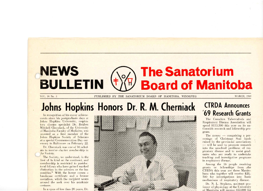 Image of cover: Sanatorium Board of Manitoba - News Bulletin - March 1969