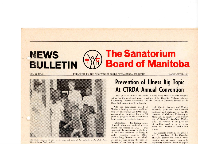 Image of cover: Sanatorium Board of Manitoba - News Bulletin - March-April 1970
