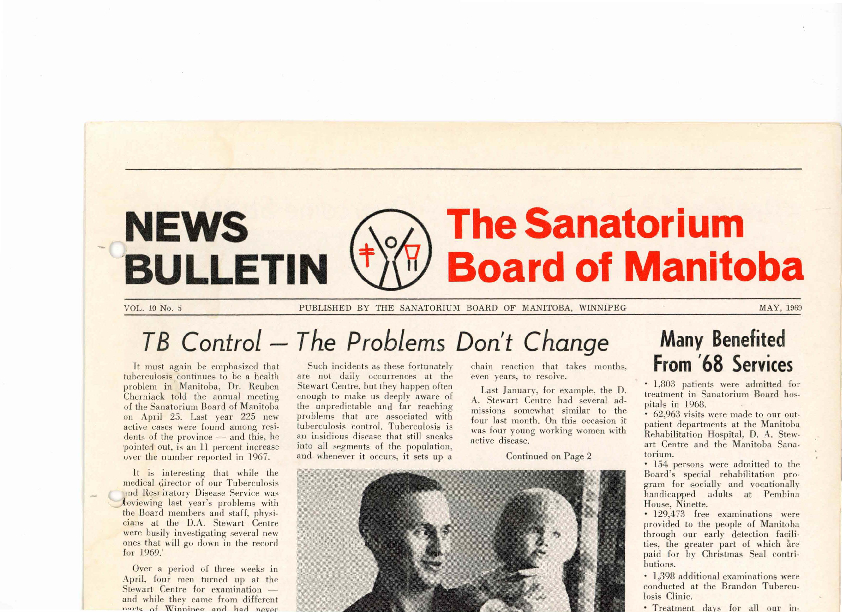 Image of cover: Sanatorium Board of Manitoba - News Bulletin - May 1969