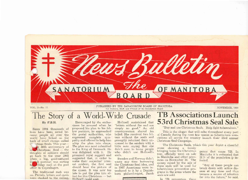 Image of cover: Sanatorium Board of Manitoba - News Bulletin - November 1960