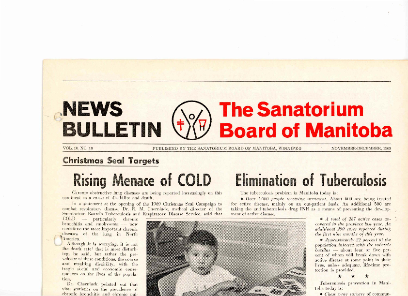 Image of cover: Sanatorium Board of Manitoba - News Bulletin - November-December 1969