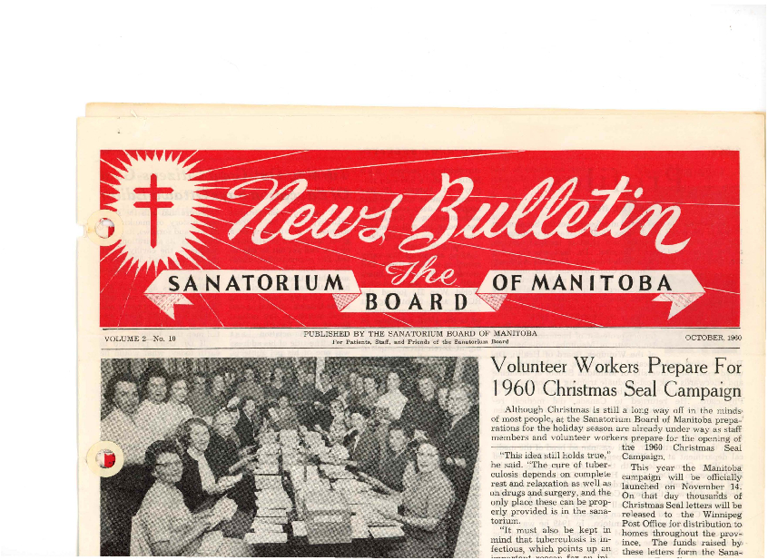 Image of cover: Sanatorium Board of Manitoba - News Bulletin - October 1960