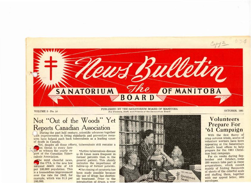 Image of cover: Sanatorium Board of Manitoba - News Bulletin - October 1961