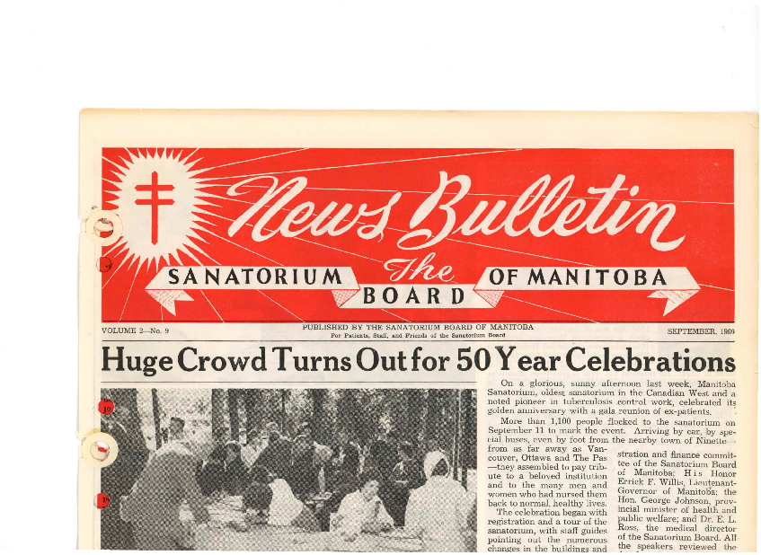 Image of cover: Sanatorium Board of Manitoba - News Bulletin - September 1960