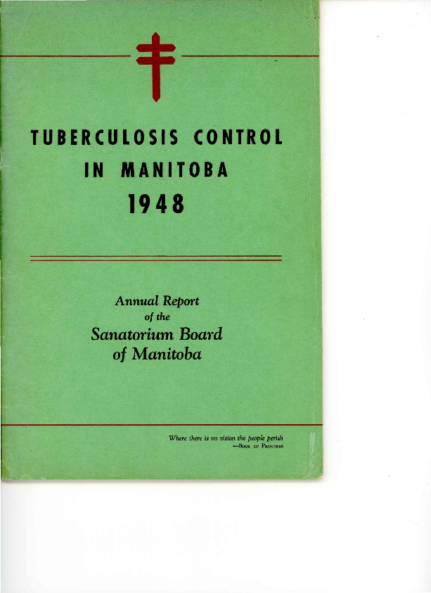 Image of cover: Sanatorium Board of Manitoba - Annual Report 1948