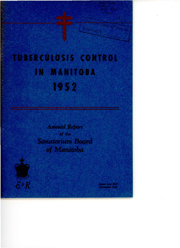Image of cover: Sanatorium Board of Manitoba - Annual Report 1952