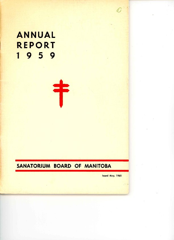 Image of cover: Sanatorium Board of Manitoba - Annual Report 1959