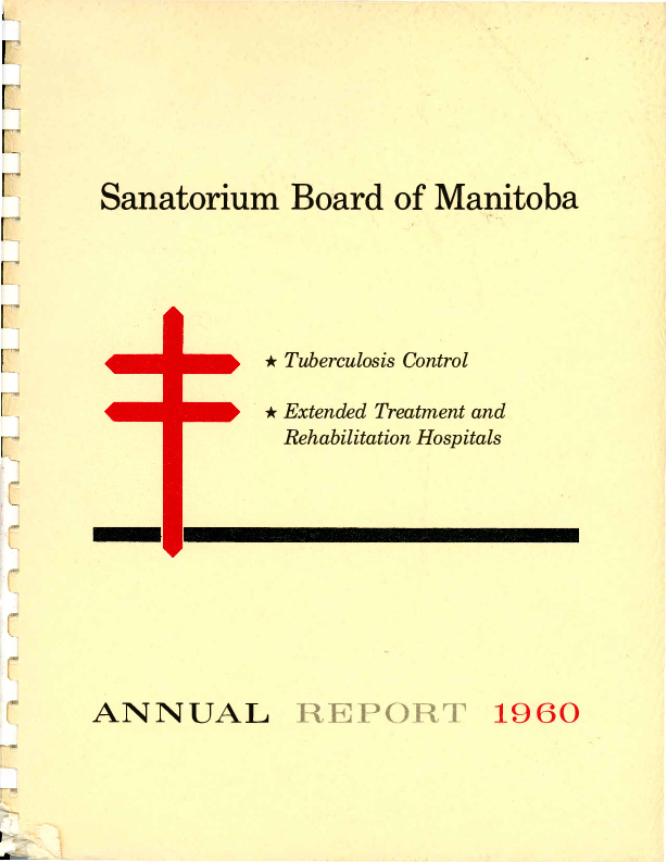 Image of cover: Sanatorium Board of Manitoba - Annual Report - 1960
