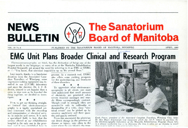 Image of cover: Sanatorium Board of Manitoba - News Bulletin - April 1969