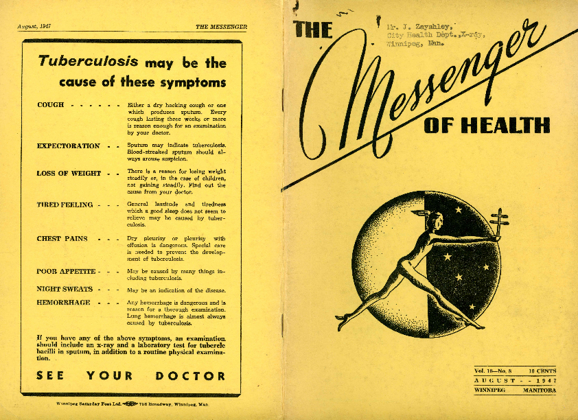 Image of cover: The Messenger of Health - August 1947