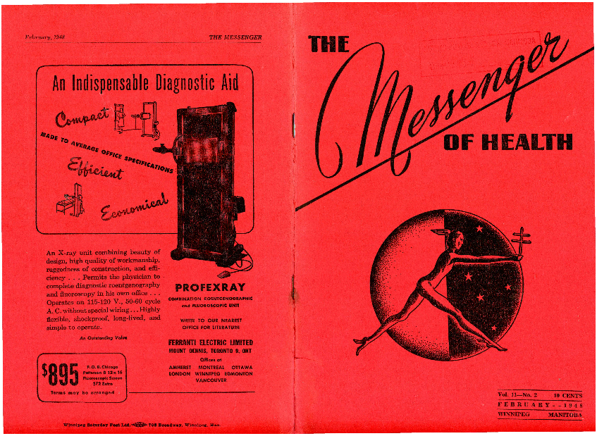 Image of cover: The Messenger of Health - February 1948