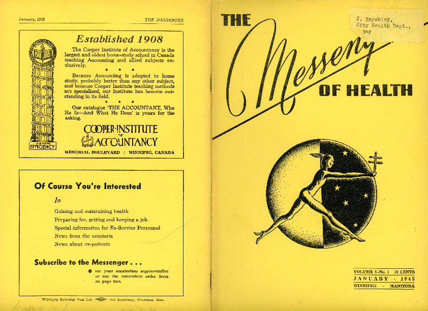 Image of cover: The Messenger of Health - January 1945