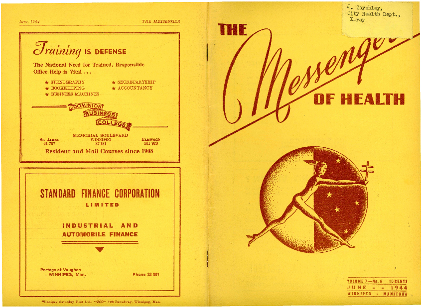 Image of cover: The Messenger of Health - June 1944