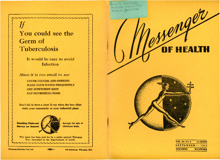 Image of cover: The Messenger of Health - September 1955