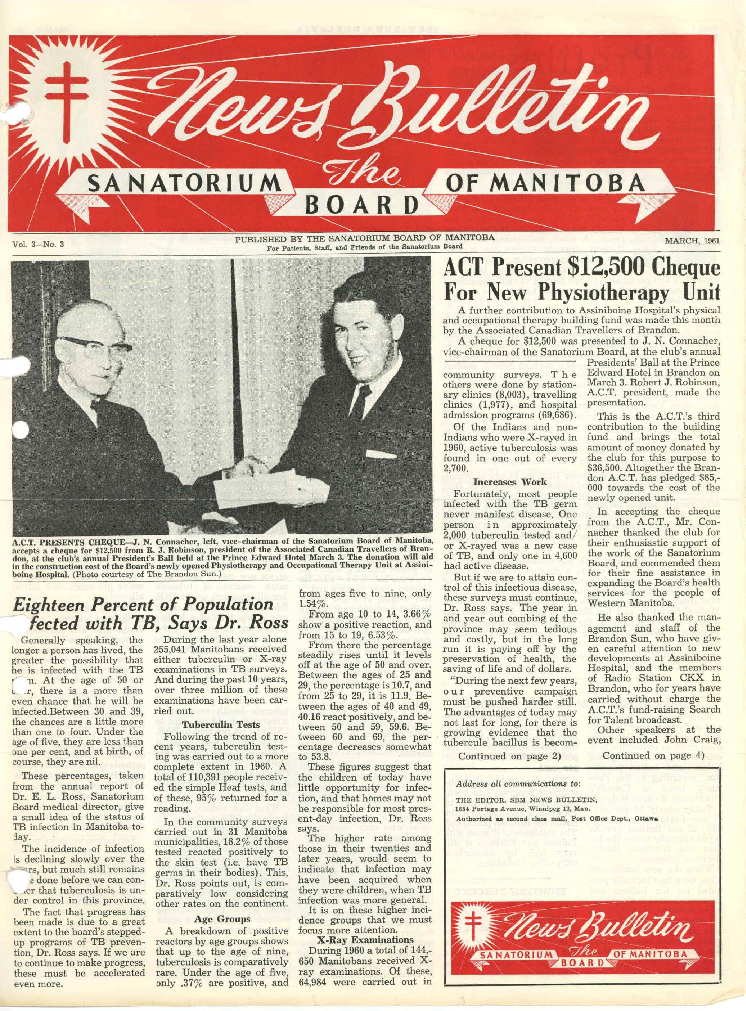 Image of cover: Sanatorium Board of Manitoba - News bulletin - March 1961