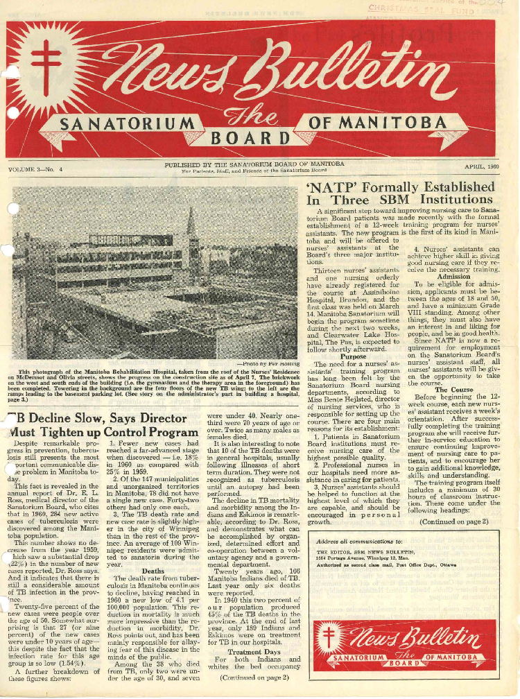 Image of cover: Sanatorium Board of Manitoba - News Bulletin - April 1961