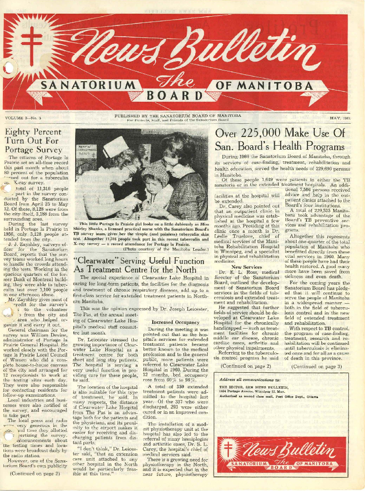 Image of cover: Sanatorium Board of Manitoba - News Bulletin - May 1961